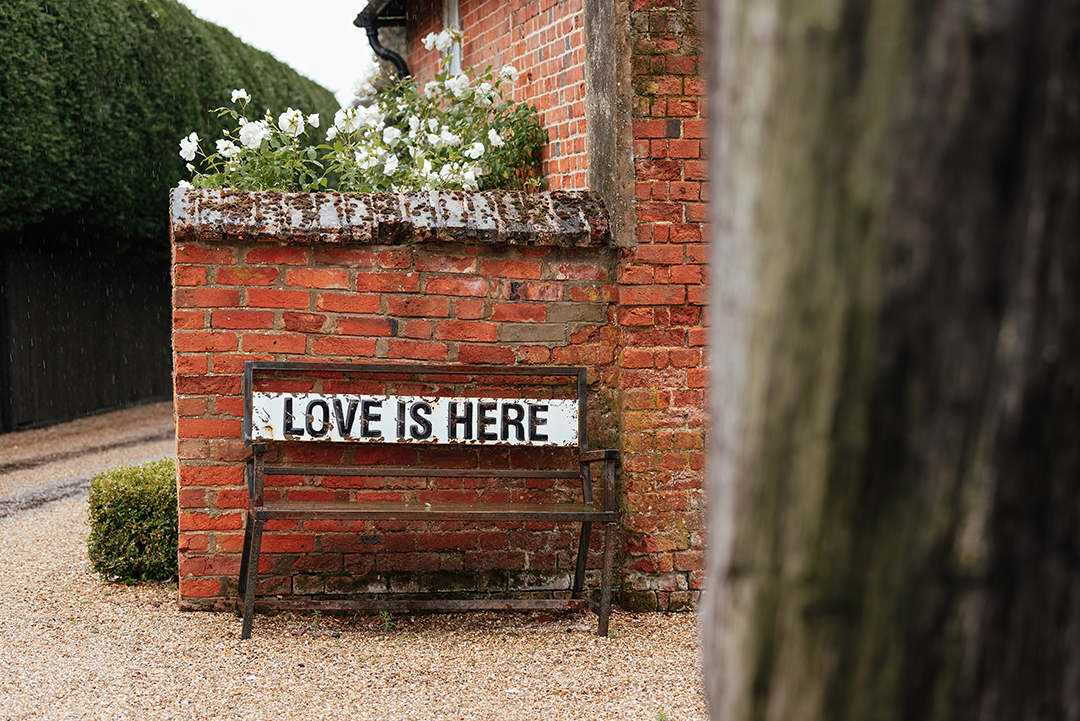 Love is Here Bench Gaynes Park