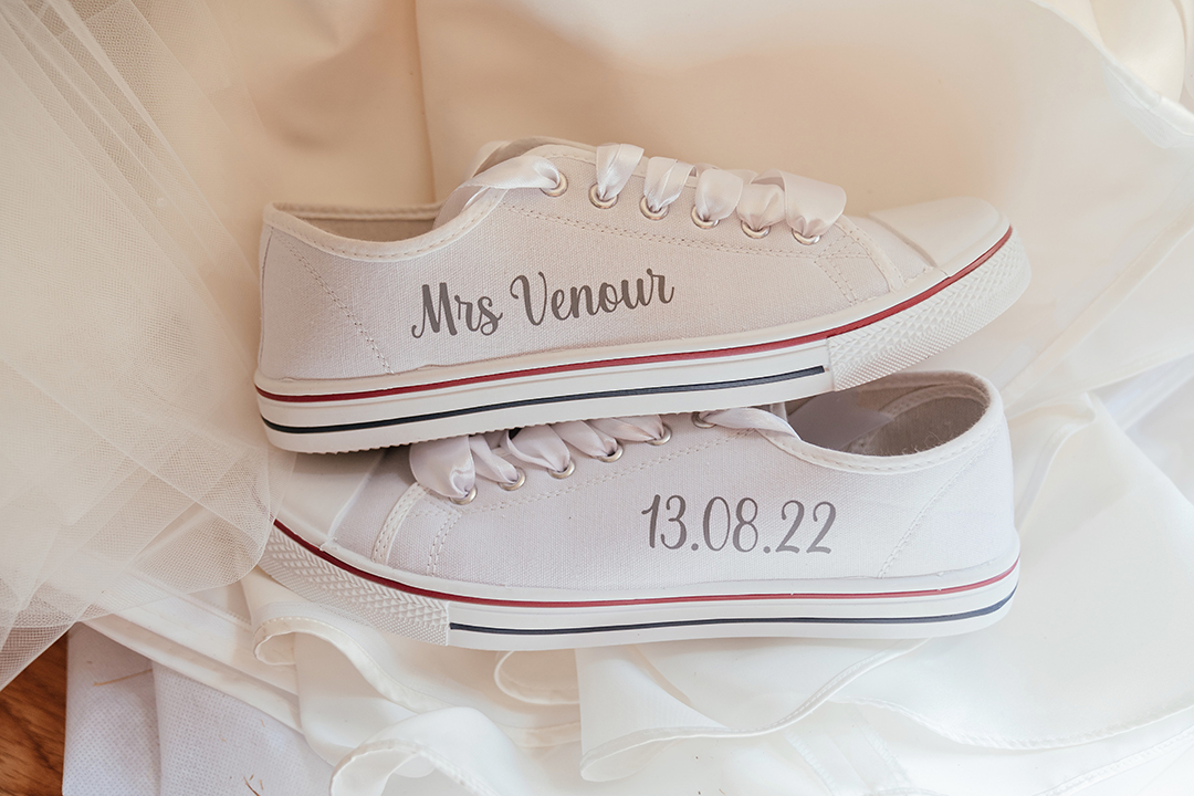 Bridal Shoes Converse Moot House Wedding Photographer
