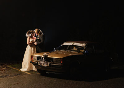 062 Wedding Moments 2022 - Night Car Shot Manor of Groves Wedding