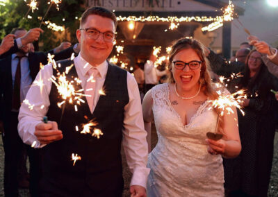 087 Wedding Moments 2022 - Couples Sparkler Exit Prested Hall Wedding Videography