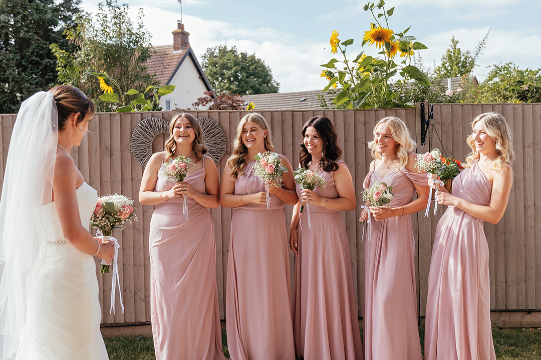 Bridesmaids Reactions to Bride All Ready