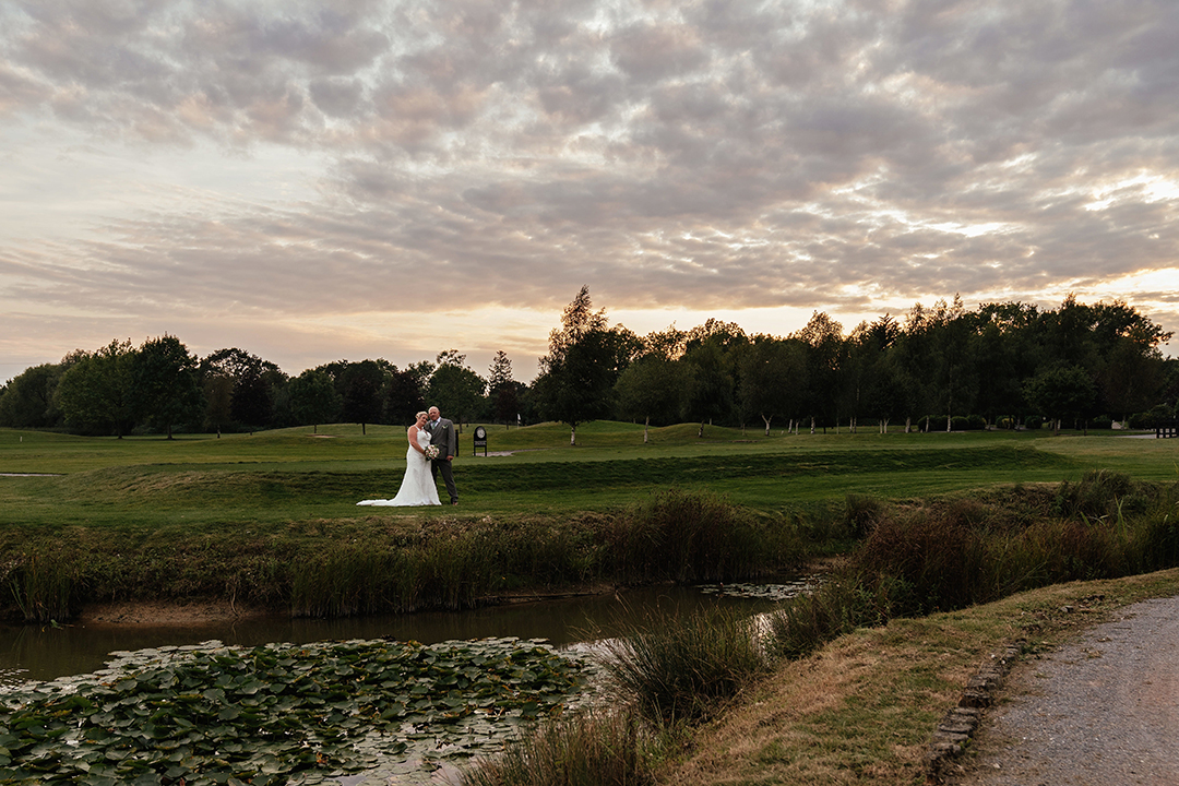 The Rayleigh Club Wedding Photography Sunset Couples Shot