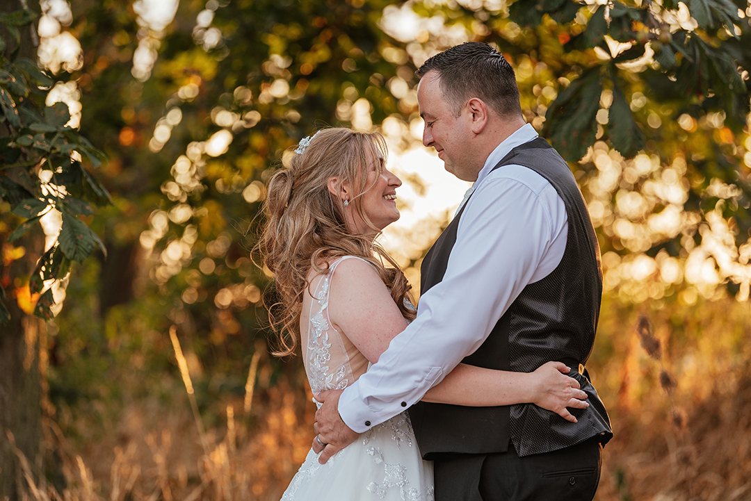 Sunset Wedding Photography Couple at Vaulty Manor