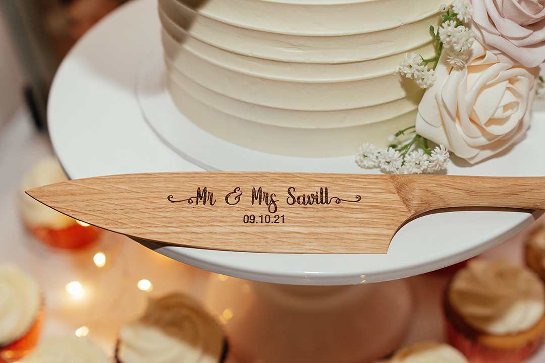 Personalised Wooden Wedding Cake Knife