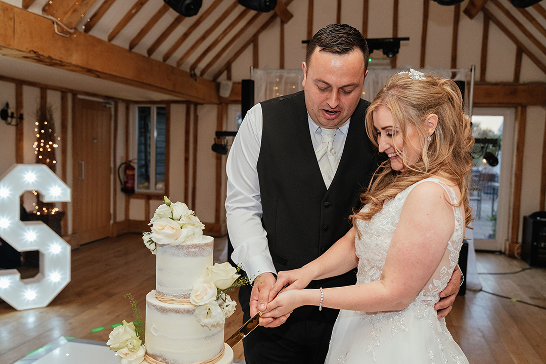 Cutting the Cake Vaulty Manor Wedding Reception