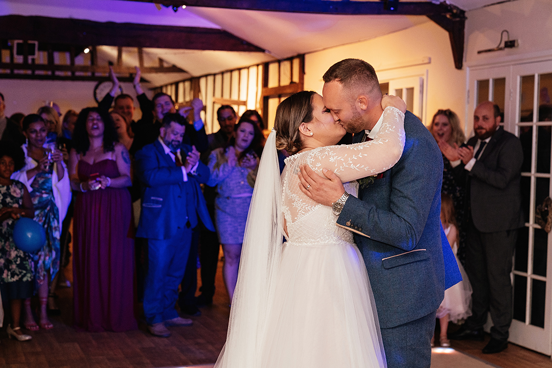 Minstrel Court Wedding Photography Couple kiss during First Dance