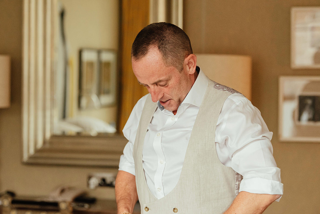 Groom Getting Ready at Ham Yard Hotel