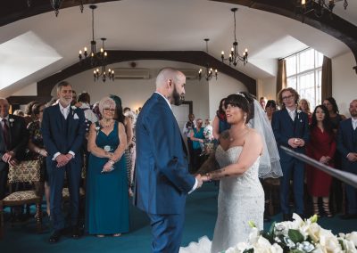 Ceremony Photo of Bride and Groom at Bishops Stortford Registry