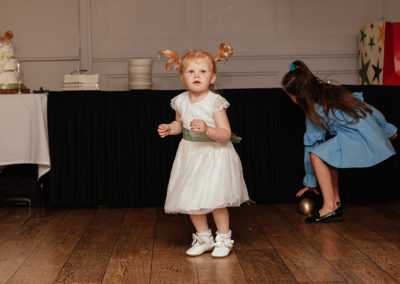 Little girl jumping and dancing at the Rayleigh Club