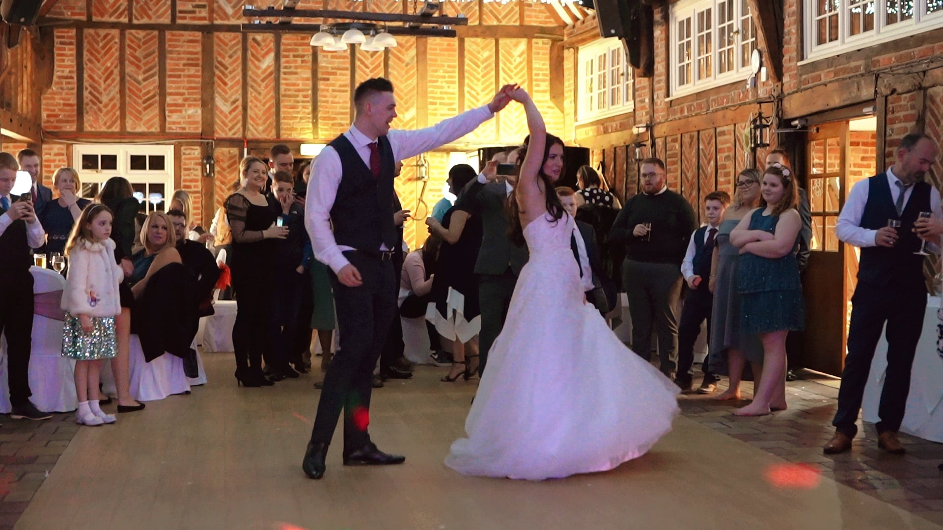 Bride and Groom share first dance at Ye Olde Plough House to Ed Sheeran - Dancing in the Dark